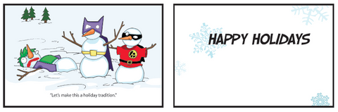 Greeting Card Joker in the Snow (holiday)